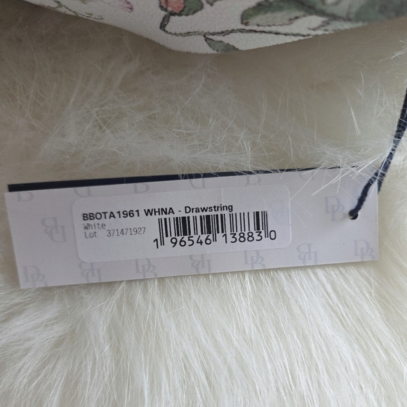 NWT Dooney & Bourke Botanical Drawstring Bucket Bag Floral Coated Cotton - Picture 3 of 9